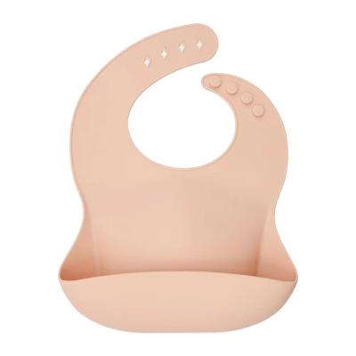 China Other New 2022 Newly Designed Fitted Silicone Baby Bib Custom Fitted Waterproof Bib With Pocket Bib for sale