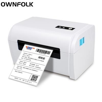 China Black And White Shipping Label Printer OWNFOLK Label Printer 110mm Thermal Intelligent Label Printer Express Warehouse Use for sale