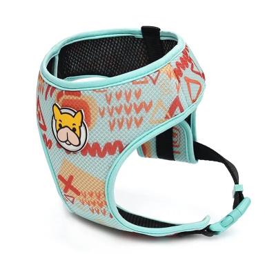 China Wholesale Custom Custom Design Dog Printing Harness Contrast Colorful Color Adjustable Pets Harness for sale