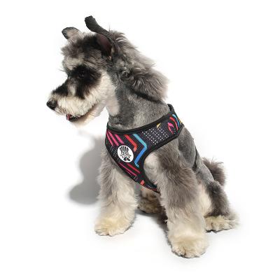 China Wholesale Custom Custom Design Dog Printing Harness Contrast Colorful Color Adjustable Pets Harness for sale