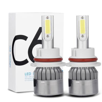 China SAWODCAR 9004 9007 LED Headlight C6 50W 8500lm Double Fog Lights Dual Beam High Low Beam Auto Parts Led Headlight Bulb Universal for sale