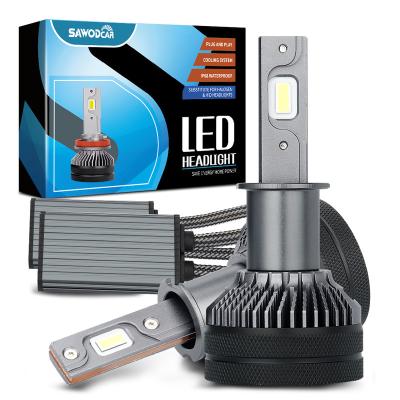 China SAWODCAR Led Fog Led Headlight H3 130W 32000LM 12V T50 Light 7535 CSP High Power Auto Moto Parts LED Bulb Front NG for sale