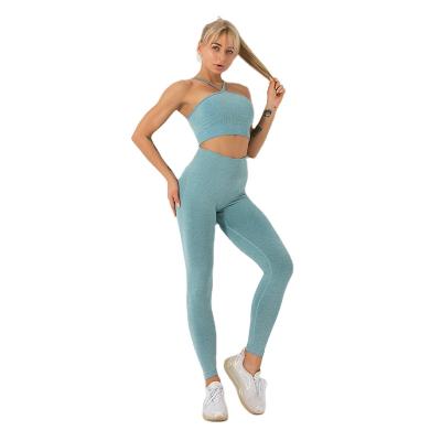 China Breathable Compression Yoga Set Women Spandex Gym Yoga Sets Manufacturer Female Yoga Fitness Set for sale