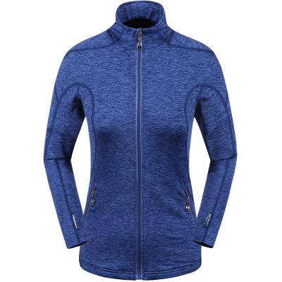 China Swept Stretch Windproof Zipper Running Long Sports Highly Fit Top Crop Women Coats And Jackets for sale