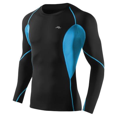 China Breathable Outdoor Running Long Sleeve Flex Sports Top Regular Tight Fitted Men Fitness Tops for sale