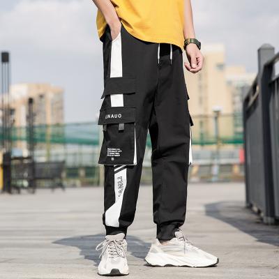 China Breathable Fashionable Multi-pocket Fitness Men Machining Casual Joggers Sweatpants Without Elastic for sale