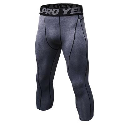 China Men's Fitness Quick-drying Breathable Compression Fitted Sweatpants Custom Logo Sport Fitness Running Pants for sale