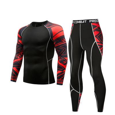 China Custom Made Sportswear Long Sleeve Breathable Long Sleeve Men's Quick-Drying Fitness Sports Slim Fit Tracksuits Set for sale