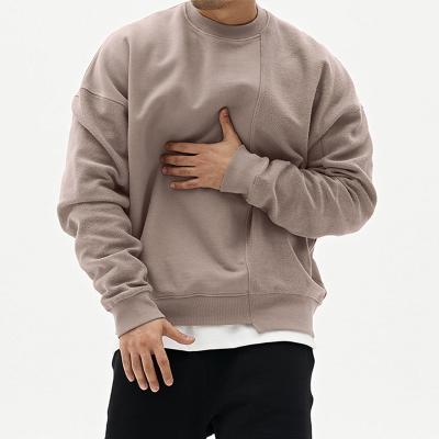 China New Round Neck Solid Color Men's Wholesale Colorblock Cotton Windproof Custom Loose Protective Hoodies for sale