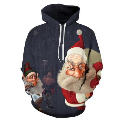 China Breathable Christmas Hoodies 3D Printed Streetwear Oversized Pullover Sweatshirts Long Sleeve Gym Clothing for sale