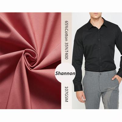 China Organic Free Sample 65%Cotton 35%T400 Polyester Cotton T400 Twill Eco-friendly Stretch Fabric For Shirt for sale