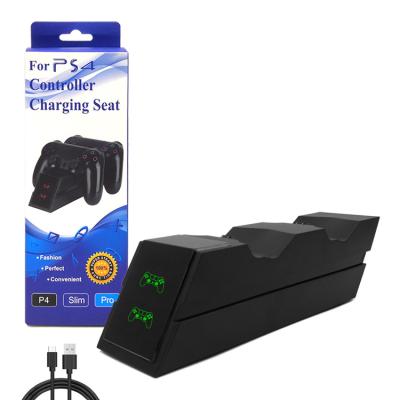 China ABS Led Accessories Stand ps4 Controller Mount Fast Charger Ps4 Charging Station Charging Station Vertical Dock for sale