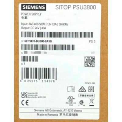 중국 SIEMENS 6EP3437-8UB00-0AY0 SITOP PSU3800 24 V/30-40 A STABILIZED POWER SUPPLY INPUT: 400-500 V 3 AC OUTPUT: 24 V DC 판매용