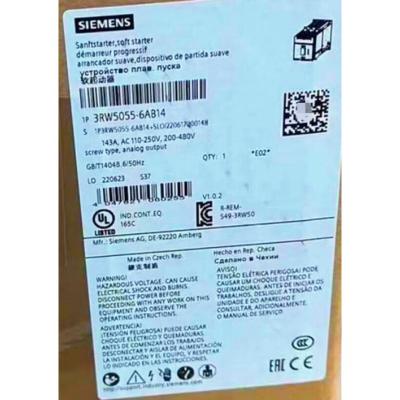 China SIEMENS 3RW5055-6AB14 SIRIUS SOFT STARTER 200-480 V 143 A, 110-250 V AC SCREW TERMINALS ANALOG OUTPUT Te koop