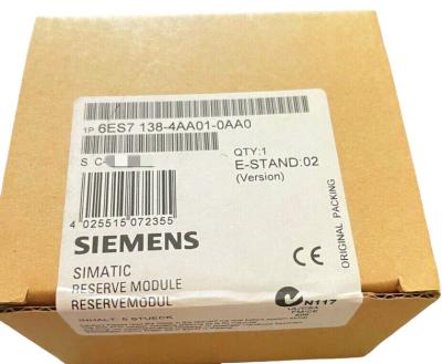 China SIEMENS 6ES7138-4AA01-0AA0 SIMATIC DP, 5 RESERVE MODULES FOR ET 200S, 15 MM WIDTH, FOR LOCATION RESERVATION NOT USED zu verkaufen