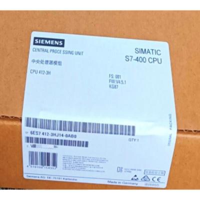 China SIEMENS 6ES7412-3HJ14-0AB0 SIMATIC S7-400H, CPU 412-3H CENTRAL PROCESSING UNIT FOR S7-400H AND S7-400F/FH for sale