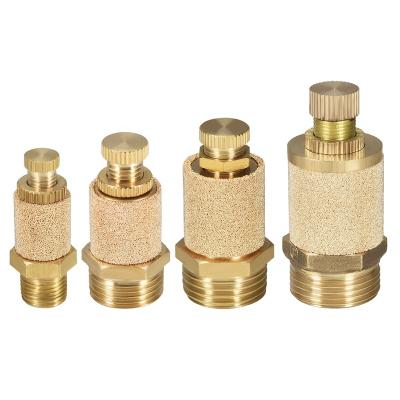 China Auto Control Muffler Brass Pneumatic Thread Pneumatic Air Mufflers Fitting Filter Reducer Connector for sale