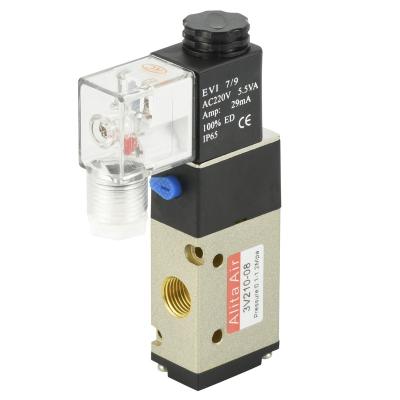 China Airtac Pneumatic Component Type 3/2 Way 3V210-08 Air Pneumatic Solenoid Valve for sale