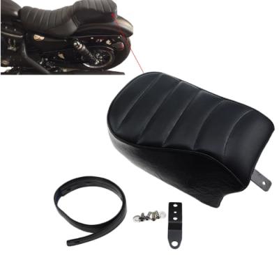 China New Motorcycle Leatherette Black Stripe Leather Rear Passenger Seat Pad For Harley Sportster Iron XL883N 2016-2020 19 18 17 for sale