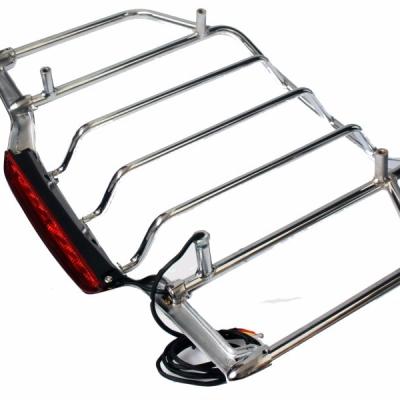 China Metal Chrome Motorcycle LED Air Wing Tour Pak Pack Trunk Luggage Rack For Harley Road King Glide 1993-2013 for sale