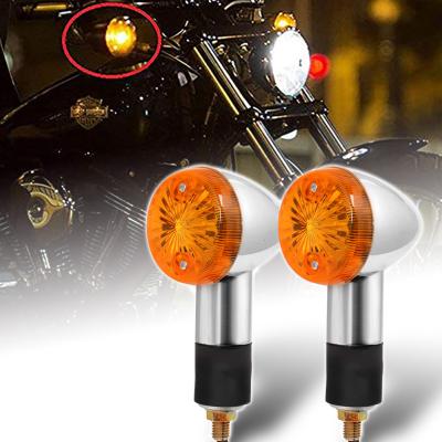 China 2Pcs 12V Universal Motorcycle Turn Signal Indicator Light Turning Amber Lamp Bulb Motorbike Lamps Flash Flash Lamp MP-459-CHO for sale