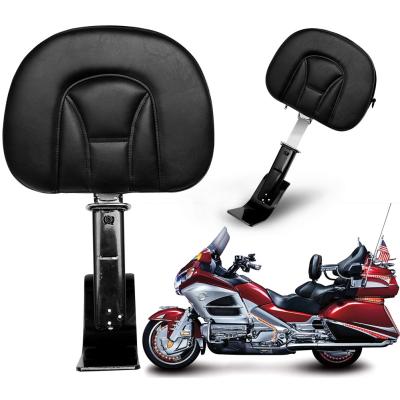 China Leather Driver Rider Seat Backrest Kit For Honda Goldwing GL1800 2001-2017 PU Motorcycle Front Adjustable New Plug In for sale