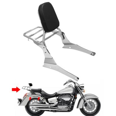 China Chrome Plated Motorcycle Chrome Steel And Synthetic Leather Backrest Sissy Bar With Luggage Rack For Suzuki Volusia Vl 800 C50 2005-2011 Boulevard Vl400 2001-2004 for sale