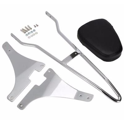 China Metal+Leather Motorcycle Passenger Backrest Sissy Bar Pad For Harley Sportster XL 883 1200 48 Iron 2004-2015 for sale