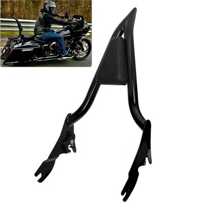 China Detachable Metal Motorcycle Black Passenger Sissy Bar Fit Backrest For Harley Touring Street Glide 2009-2020 for sale