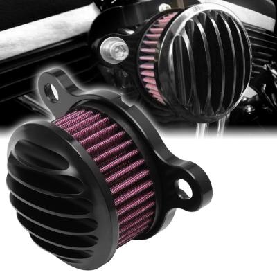 China Motorcycle Black Aluminum Air Cleaner System Intake Filter For Harley Sportster Iron XL883 Low XL883L XL1200 48 72 2004 -2016 for sale