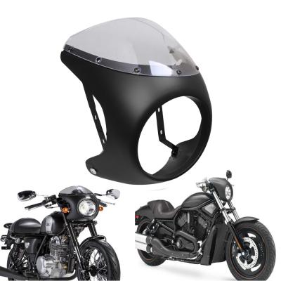 China Universal ABS Motorcycle Cafe Racer 7inch Headlight Handlebar Fairing Windshield Kits For Harley Sportster Bobber Touring Honda for sale