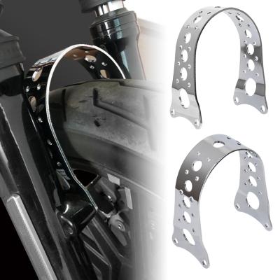 China Motorcycle Chrome Front Fork Brace Fender Tracker Aluminum Narrow For Harley Dyna FXR FXD Sportster 1988-05 XL 1988-2016 17 for sale