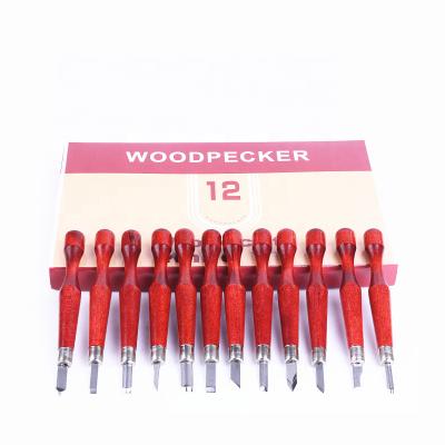 China Non-variable Wood Carving Tools 12pcs Carpenter Carving Tools Wood Chisel Prefessioal Set for sale