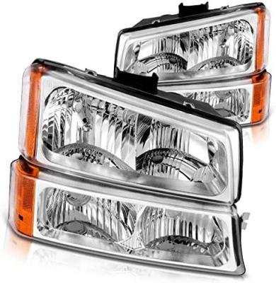 China Fit 2003 Front Lamp Pickup Head Light For Chevrolet Silverado For Chevy Silverado 1500 2500HD 3500HD for sale