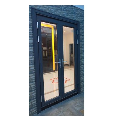 China Modern Narrow Flat Aluminum Casement Door Residential Aluminum Casement Window Frame House Side Door for sale