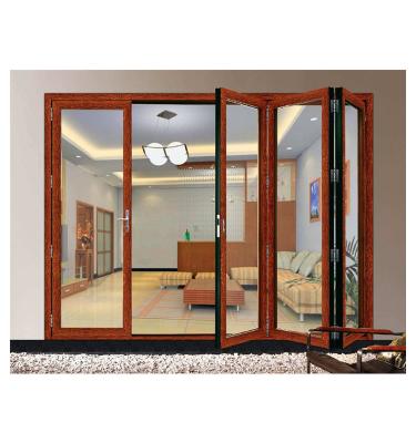 China JBD Best Quality Modern Bi Fold Doors Aluminum Folding Bi Folding Door Glass Screen Door For House Design for sale