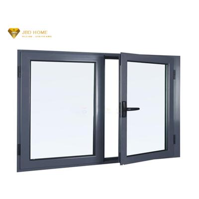 China Magnetic Aluminum Color Aluminum Windows Grill Cheap Brown Design Aluminum Screen Casement Window for sale