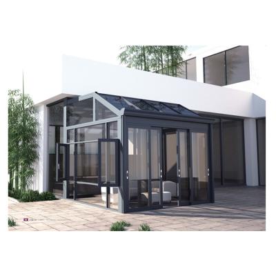 China Victorian Cute Room Dollhouse Prefab Glass House Sunroom Garden Room Glass House for sale