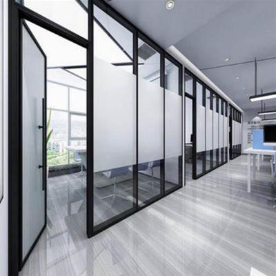 China Factory Customs Interior Aluminum Divider View Contemporary Single Glass Room Office And Bathroom Partition Wall for sale