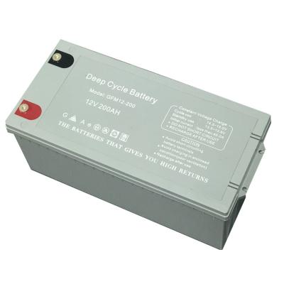 China UPS/Inverter /Solar system/wind turbine 12V200AH deep cycle gel battery size quality for sale