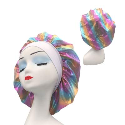 China Luxury Colored Image Women Sleep Hat Polyester Hair Hoods Custom Logo for sale