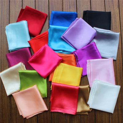 China Wholesale Custom Square Hot Sale Factory Price Spot Silk Scarf Solid Color Silk for sale