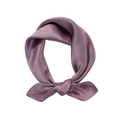 China Wholesale Custom Luxury Printing Ladies Color Feeling Silk Square Scarf Pure Soft Soft Scarves for sale