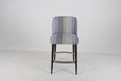 Chine Chaise de tabouret de bar à dossier haut rembourrée colorée avec bois massif en acier inoxydable en métal à vendre