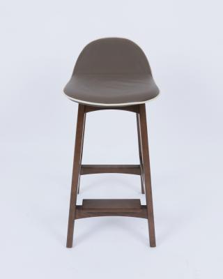 China Solid Wood Barstool Luxury Vinyl For Dining Room Restaurant for sale