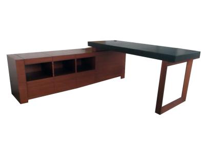 Cina Scrivania a forma di L con i cassetti dello scorrevole/Cherry Wood Desk montato in vendita