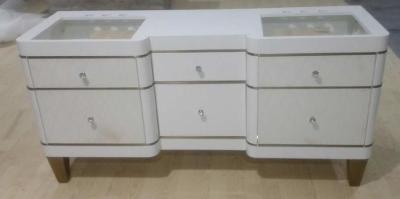 China Gabinete de almacenamiento blanco del cuarto de baño del roble del color con los cajones, top de piedra del cuarzo en venta