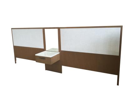 China Oak Wood Frame Hotel Style Headboards For Twin Beds With Night Stand for sale