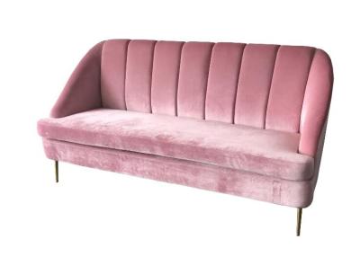 China Rosa Samtsofa, Samtcouchgewebe-Polsterungsmöbel für die Heirat des Mietsofas zu verkaufen