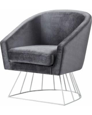 China 2018 hot sale modern European style velvet armchair with metal base for sale